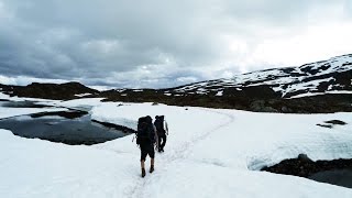 Hiking in Norway 5 day Hardangervidda [upl. by Hickie]