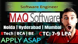 MAQ Software  Hiring Software Engineer  2023 Batch  CTC 79 LPA  Multiple locations urgentjob [upl. by Yxor]