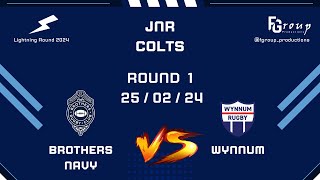 RND 1  Jnr Colts  Brothers Vs Wynnum [upl. by Einahpats]