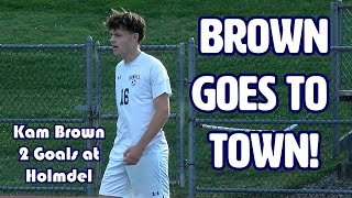 Howell 4 Holmdel 2  HS Boys Soccer  Kam Brown 2 Goals [upl. by Germann]