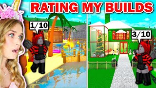 Moody Rates My OLD Bloxburg Builds Roblox [upl. by Suoivart]