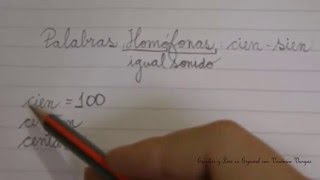 Semántica Palabras Homófonas cien  sien [upl. by Annawahs]