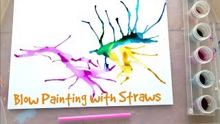 Blow Painting with Straws [upl. by Fleeman]