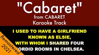 quotCabaretquot from Cabaret  Karaoke Track with Lyrics on Screen [upl. by Lunna]