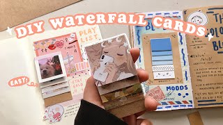 how to make waterfall cards 🌸 an EASY diy tutorial  super aesthetic ✨ [upl. by Leanatan291]