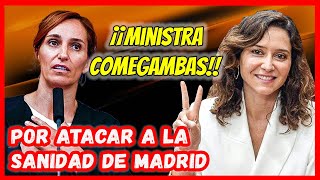 MINISTRA COMEGAMBAS 🤣 ISABEL DÍAZ AYUSO IMPLACABLE con MEMA por JUGAR con la SANIDAD de MADRID [upl. by Nref750]