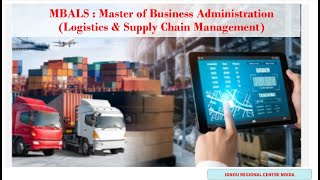 MBALS  Master of Business Administration Logistics amp Supply Chain Management [upl. by Bopp]