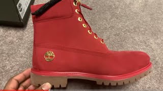 TIMBERLAND BOOT DARK RED NUBUCK REVIEW EP48 [upl. by Cassie]