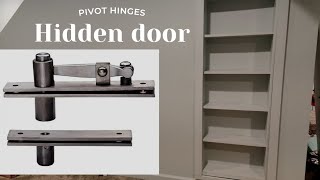 Hidden door Bookcase with TamBee Pivot hinges [upl. by Lal2]