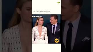 TOM HIDDLESTON CAUGHT LOOKING AT BRIE LARSON CHEST  LOKI  CAPTAIN MARVEL FUNNY STATUSPOPLR SRCHS [upl. by Helsie]