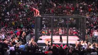 Kurt Angle Moonsault off the Steel Cage [upl. by Airdnaz]