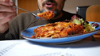 ASMR Eating Sounds – Lasagne Bolognese – Traditional Italian recipe [upl. by Herrera185]