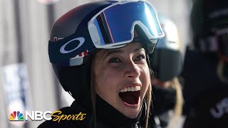 Gu stays unbeaten with monster victory lap Sigourney 3rd in ski halfpipe  NBC Sports [upl. by Agrippina]