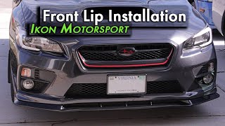 Ikon Motorsport Front Lip BLFSI15MPA Install on 20152018 WRX [upl. by Ader]