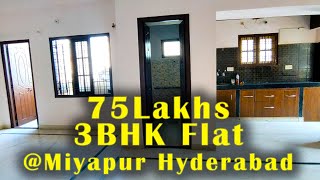 3 Bedroom furnished flat sale near Miyapur Hyderabad  Only 75 Lakhs [upl. by Eciralc]