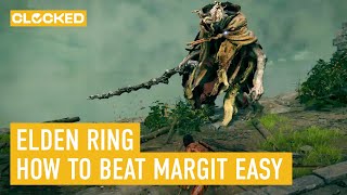 Elden Ring How to Beat Margit the Fell Omen Easy Melee Strategy [upl. by Zeuqirdor791]