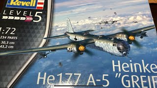 Revell Heinkel He177A5 Greif 172 Scale Model Aircraft [upl. by Urbani883]