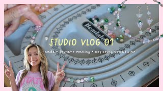 Studio Vlog 🌱 🍰 Jewelry Making Bead shopping Self Exploration [upl. by Abad57]