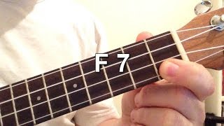 How to play F 7 chord on the ukulele [upl. by Ahserak]