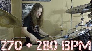 270  280 BPM BLAST BEAT Stamina Training [upl. by Virgil]