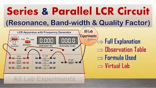 Series Parallel LCR Circuit  Full Experiment  Practical File [upl. by Llirrem]