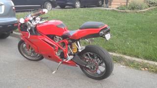 Ducati 999s Testastretta With Termignoni Exhaust Exterior Walkaround [upl. by Heck]