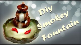 DIY Backflow Incense Smokey FountainShow pieceAir dry clayArt and craft [upl. by Goldenberg]