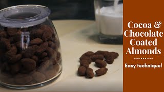 Delicious Cocoa amp Chocolate Coated Almonds Easy technique  لوز مغلف بالكاكاو و الشوكولا [upl. by Stelu93]