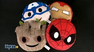 SpiderMan Captain America Iron Man amp Groot Plush Pillow from Just Play [upl. by Haughay]