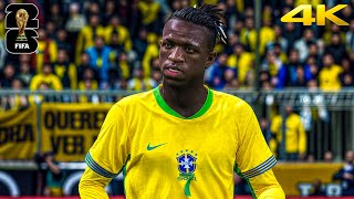 Brasil vs Ecuador  FIFA World Cup 2026™ Qualifiers  4K [upl. by Nairam]