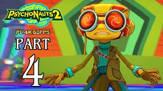 PSYCHONAUTS 2 Walkthrough PART 4 PC Gameplay No Commentary  4K 60ᶠᵖˢ ✔ [upl. by Colis855]