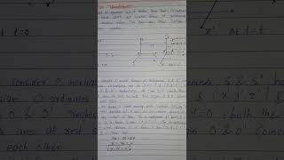 Galilean Transformation। Bsc physics shorts [upl. by Valtin]