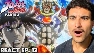 QUE ANIME BIZARRO JOJO VS WHAM React JoJos Bizarre Adventure Parte 2 EP 13 [upl. by Ecnaret]