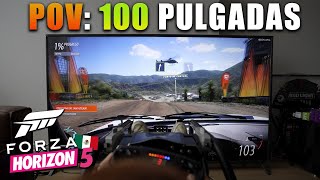 FORZA HORIZON 5 EN UNA TV DE 100quot CON EL SIMULADOR DE CARRERAS [upl. by Suzetta702]