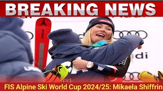 FIS Alpine Ski World Cup 202425 Mikaela Shiffrin claims 98th career World Cup victory news olym [upl. by Yekcim403]