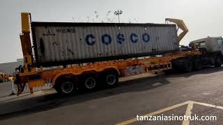 40 Ft Container Side Loader Truck in Tanzania [upl. by Cirilla]