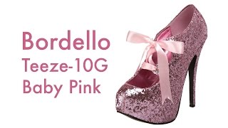 Bordello Teeze 10G Baby Pink Glitter High Heels Unboxing [upl. by Arratal]