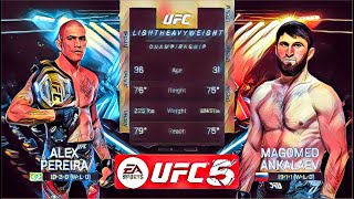 Alex Pereira VS Magomed Ankalaev UFC 5 [upl. by Suivat]