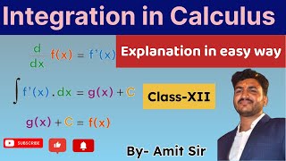 quotIntegration in Calculus Explained I Class 12 calculus I Integration I integration I integral a [upl. by Cutlor609]