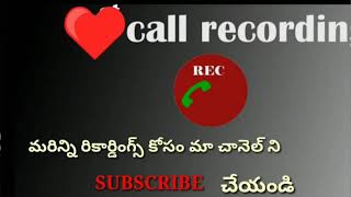 Lovers call Recording  Telugu call Recording 3  EPISODE 3 [upl. by Airrotal]