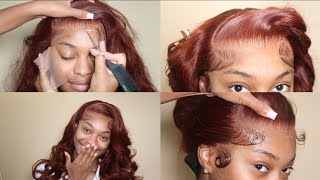 Reddish Brown Lace Melt Frontal Wig Install  Perfect For Fall Ft Julia Hair [upl. by Nohsreg]