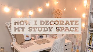 HOW I DECORATE MY STUDY SPACE [upl. by Yren]