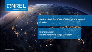 ResStock BuildStockQuery Training 4 – Advanced Queries [upl. by Davenport]