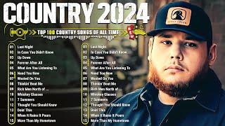 Country Music Playlist 2024  Luke Combs Chris Stapleton Brett Young Luke Bryan Morgan Wallen [upl. by Ahseket]