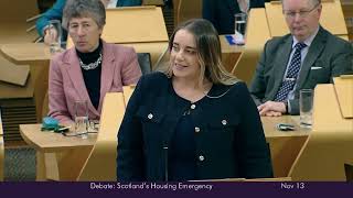 Scottish Conservative and Unionist Party Debate Scotland’s Housing Emergency  13 November 2024 [upl. by Bryna]