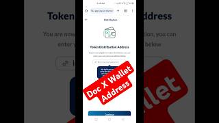 Doc X Wallet Address✅ Important Task shortsvideo viralvideo viralshort [upl. by Hairahcez]