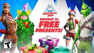 Fortnite Winterfest 2024 FREE PRESENTS [upl. by Ueih50]