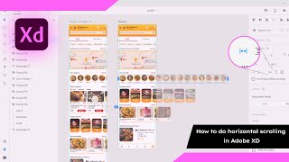 How to do horizontal scrolling in adobe xd  How to do horizontal scroll in adobe xd [upl. by Jamil]
