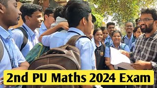 Student Review 2nd PUC Mathematics Exam 2024 [upl. by Ynnam390]