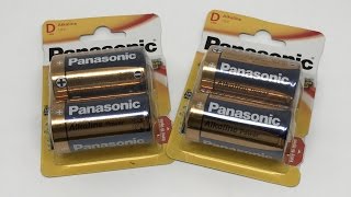 Panasonic Alkaline Power Bronze Type DLR20 Battery Pack of 2 Unboxing [upl. by Wane]